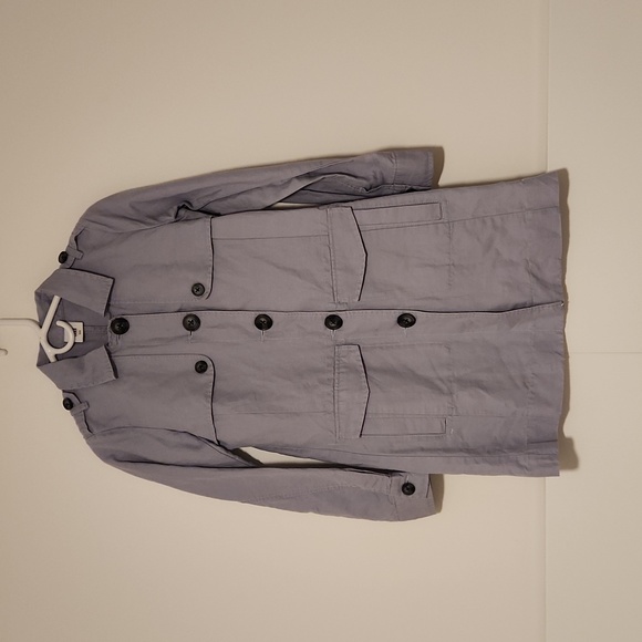 CAbi Jacket Womens Small Tanner Linen Button Front Trench Coat Lavender S - Picture 2 of 7